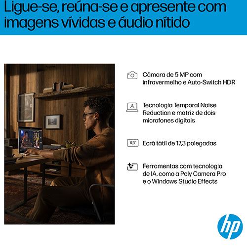 Computador Portátil HP OmniBook 7 NGAI 17-dc0001np | 17" | Intel® Arc™ 140V | Intel® Core™ Ultra 7 258V | 32GB | 1TB SSD - Image 6
