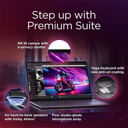Computador Portátil Lenovo Yoga Pro 9 16IAH10-358 | OLED 16'' 3,2K | Intel® Core Ultra 9 285H | GeForce RTX™ 5070 | 64 GB | 2x 1TB SSD + Rato + Hub - Image 10