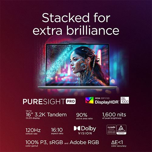 Computador Portátil Lenovo Yoga Pro 9 16IAH10-358 | OLED 16'' 3,2K | Intel® Core Ultra 9 285H | GeForce RTX™ 5070 | 64 GB | 2x 1TB SSD + Rato + Hub - Image 11
