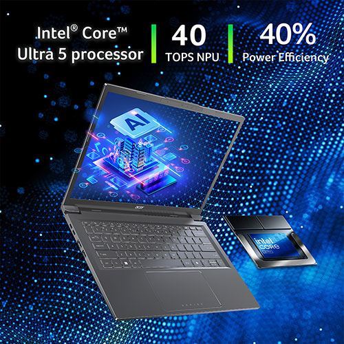 Computador Portátil Acer Aspire 14 AI A14-52M | COPILOT+ PC | OLED 14'' | Intel® Core™ Ultra 5 226V | 16GB | 512GB SSD - Image 3