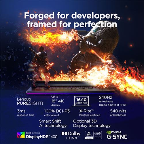 Computador Portátil Gaming Legion 9 18IAX10-730 | 18'' | GeForce RTX™ 5090 | Intel® Core™ Ultra 9 275HX | 192GB | 4TB SSD - Image 15