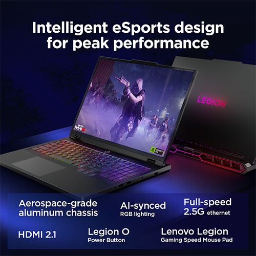 Computador Portátil Gaming Lenovo Legion Pro 7 16IAX10H-382 | OLED 16'' | GeForce RTX™ 5080 | Intel® Core™ Ultra 9 275HX | 64GB | 1TB SSD - Image 11