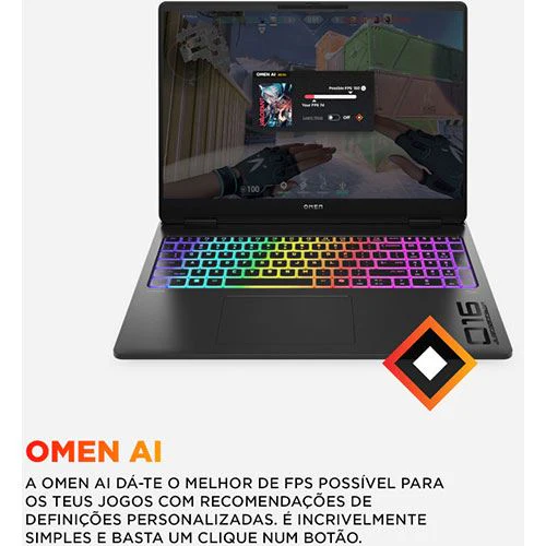 Computador Portátil Gaming OMEN MAX by HP 16-ak0008np | 16'' | GeForce RTX™ 5080 | AMD Ryzen™ AI 9 HX 375 | 32GB | 1TB SSD - Image 9