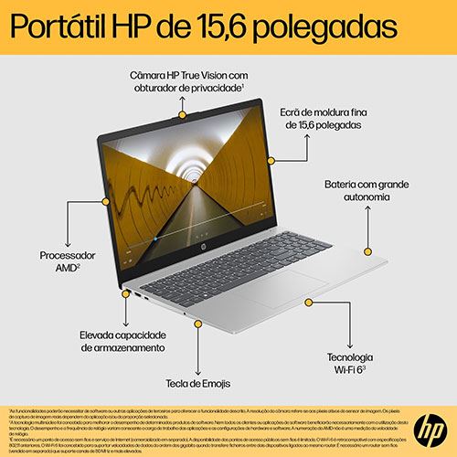 Computador Portátil HP 15-fc0094np | 15,6'' | AMD Ryzen™ 5 5625U | 16GB | 512GB SSD - Image 2
