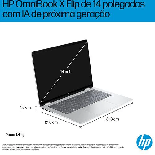 Computador Portátil HP OmniBook X Flip 2-in-1 Next Gen AI 14-fm0000np | 14" | Intel® Core™ Ultra 5 226V | 16GB | 512GB SSD - Image 7