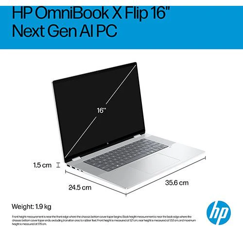 Computador Portátil HP OmniBook X Flip NGAI 16-as0026np | 16" | Intel® Arc™ de 140 V | Intel® Core™ Ultra 7 258V | 32GB | 2TB SSD - Image 4