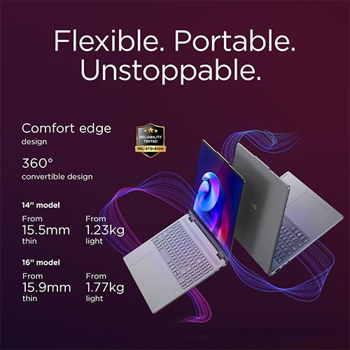 Computador Portátil Lenovo Yoga 7 2-in-1 14ILL10-894 Copilot+ PC | 14'' | Ultra 7 256V | 16GB | 1TB SSD + Pen + Rato + Sleeve - Image 10