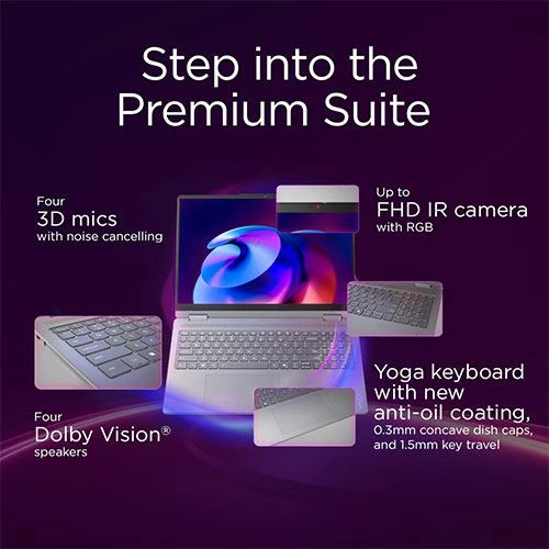 Computador Portátil Lenovo Yoga 7 2-in-1 14ILL10-894 Copilot+ PC | 14'' | Ultra 7 256V | 16GB | 1TB SSD + Pen + Rato + Sleeve - Image 12
