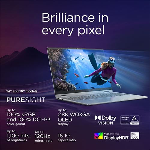 Computador Portátil Lenovo Yoga 7 2-in-1 16ILL10-917 Copilot+ PC | OLED 16'' | Ultra 7 258V | 32GB | 1TB SSD + Pen - Image 11