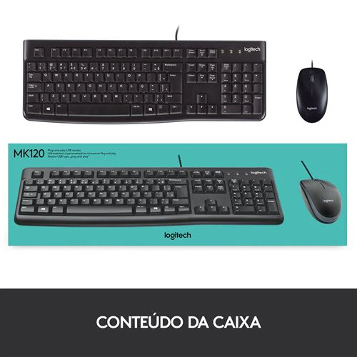 Teclado Logitech + Rato Óptico MK120 - Layout PT - Image 8