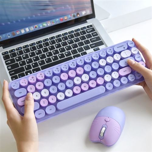 Teclado + Rato Wireless MK Plus StyleWriter Sparks TG8118SPARKS - Layout PT- Lilás - Image 2