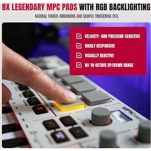 Controlador Akai MPK Mini 4 - Cinzento - Image 3