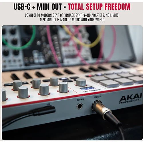 Controlador Akai MPK Mini 4 - Cinzento - Image 4