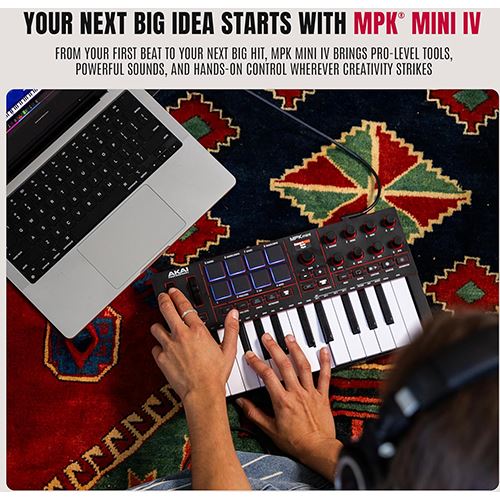 Controlador Akai MPK Mini 4 - Preto - Image 2