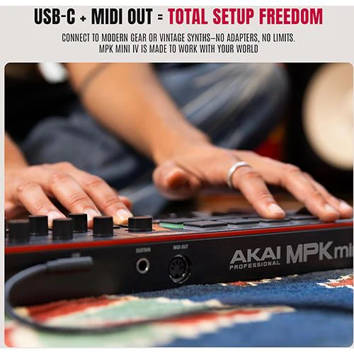 Controlador Akai MPK Mini 4 - Preto - Image 9