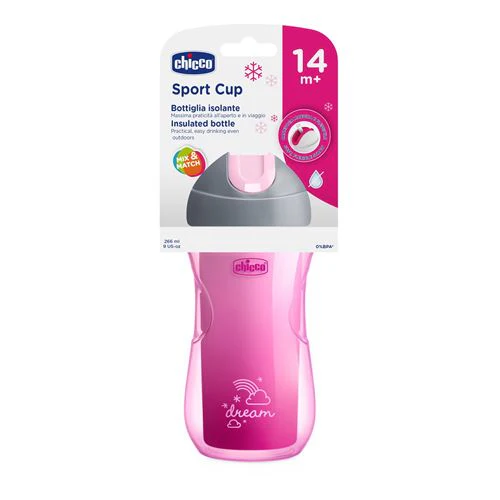 CopoTérmico com Palhinha 266ml +14 Meses - Rosa -  Chicco - Image 2