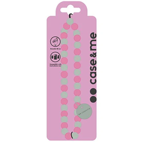 Cordão de Pulso para Smartphone Case and Me Jelly Beads - Verde / Rosa - Image 3
