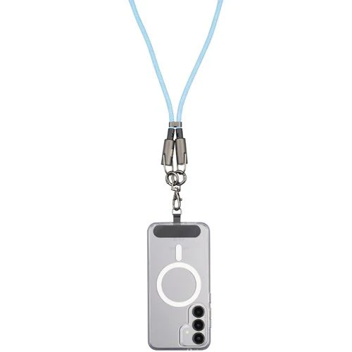 Cordão para Smartphone com Cabo USB-C Cellularline Cable Lace 1.2m - Azul - Image 2