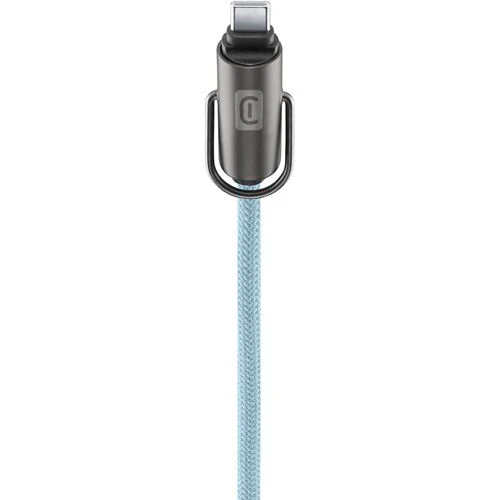 Cordão para Smartphone com Cabo USB-C Cellularline Cable Lace 1.2m - Azul - Image 4