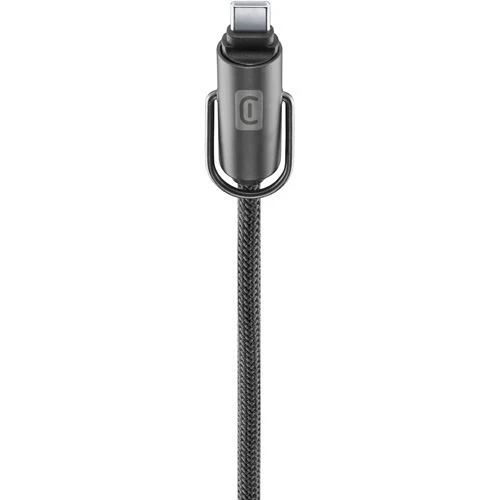 Cordão para Smartphone com Cabo USB-C Cellularline Cable Lace 1.2m - Preto - Image 4