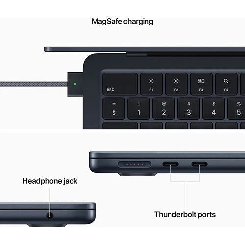 MacBook Air 13'' | 2022 | M2 | 8GB | 1TB SSD | GPU 10-Core | AC USB-C 67 W | Meia-Noite - Image 6