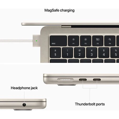 MacBook Air 13'' | 2022 | M2 | 8GB | 256GB SSD | GPU 8-Core | AC USB-C 35 W | Luz das Estrelas - Image 6