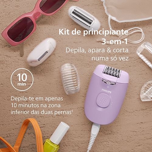 Depiladora com Cabo de Arranque Philips BRE257/00 Series 4000 - Lilás - Image 6
