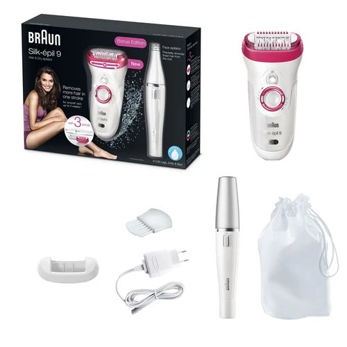 Depiladora de Arranque Braun Silk-épil 9 9-538 Wet&Dry + Depiladora Facial - Image 5