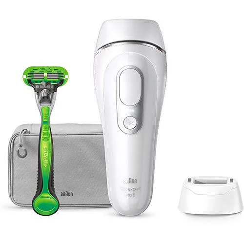 Depiladora de Luz Pulsada - IPL Braun Silk-Expert Pro 5 PL5115 - Dourado e Prateado
