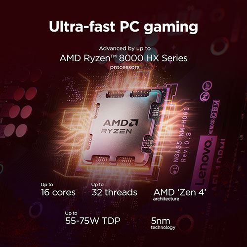 Desktop Gaming Lenovo LOQ Tower 26ADR10-626 | GeForce RTX 5050 | AMD Ryzen™ 7 8745HX | 32GB | 1TB SSD - Image 8