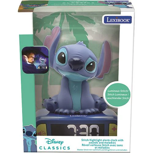 Despertador com Luz Noturna e Sons Disney Stitch - Lexibook - Image 2