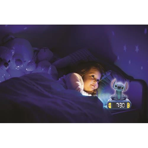 Despertador com Luz Noturna e Sons Disney Stitch - Lexibook - Image 4
