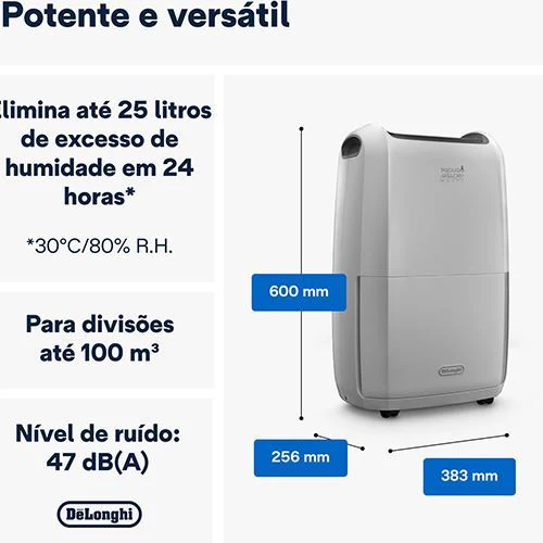 Desumidificador Delonghi Tasciugo Ariadry Multi Ddsx225 | 25L/Dia - Outlet - Grade A - Image 5