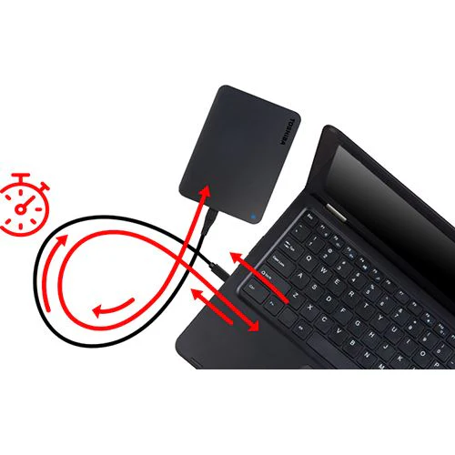 Disco Externo Toshiba Canvio Basics USB-C 1TB 2.5" - Preto - Image 5