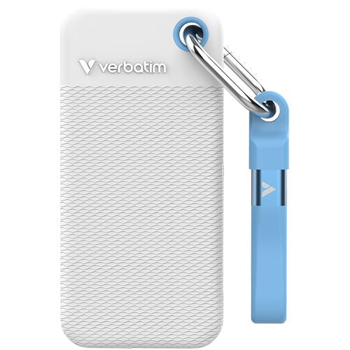 Disco Externo SSD Verbatim Pocket 1TB - Branco / Azul Claro - Image 2
