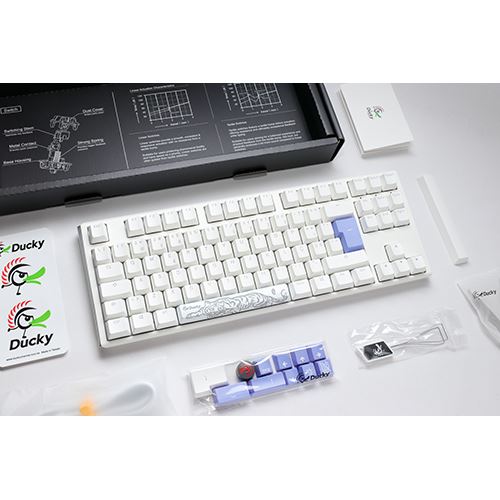Teclado Gaming Mecânico Ducky ONE 3 Classic TKL Pure White RGB - Layout PT - MX Silent Red - Image 7