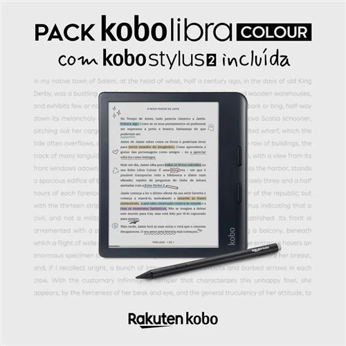 Ereader Kobo Libra Colour + Caneta Kobo Stylus 2 - Preto - Image 6