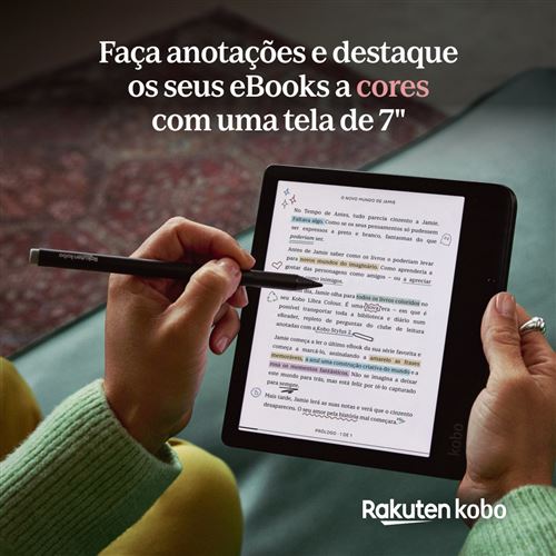 Ereader Kobo Libra Colour + Caneta Kobo Stylus 2 - Preto - Image 7