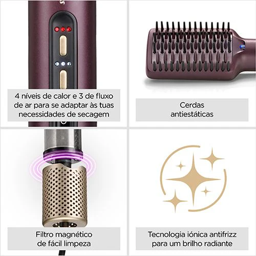 Escova Alisadora BaByliss AS6400E Air Power Smooth - Grená - Image 4