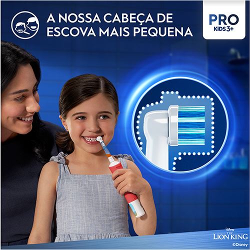 Escova de Dentes Elétrica Criança Oral-B Pro Kids 3+ - Lion King + Estojo - Image 3