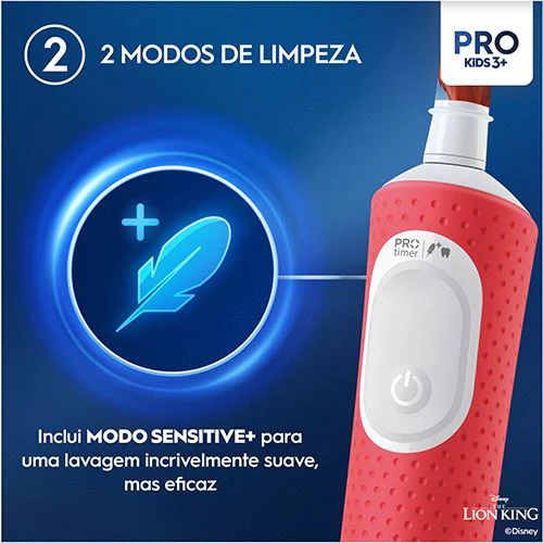 Escova de Dentes Elétrica Criança Oral-B Pro Kids 3+ - Lion King + Estojo - Image 5