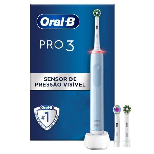 Escova de Dentes Elétrica Oral-Bpro 3 3700 - Azul - Outlet - Grade A