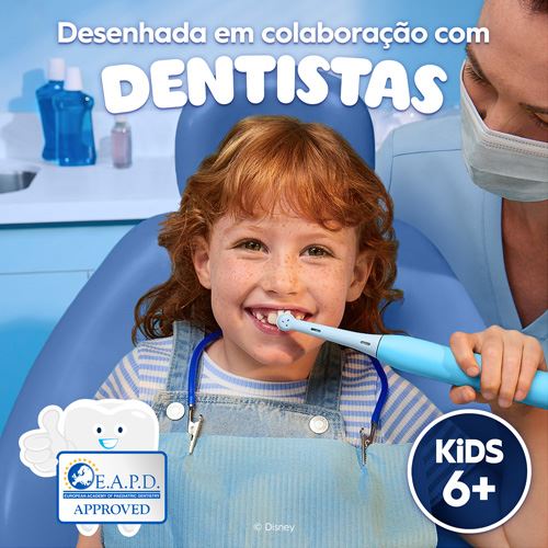 Escova de Dentes Elétrica Oral-B iO Kids Stitch + Estojo de Viagem - Azul claro - Image 3