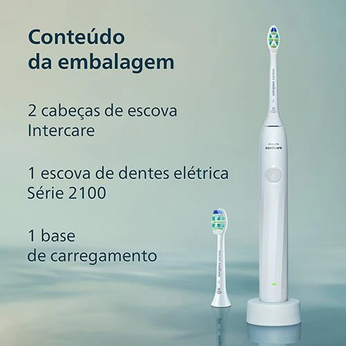 Escova de Dentes Elétrica Philips Sonicare 2100 Series HX4022/01 - Branco - Image 8