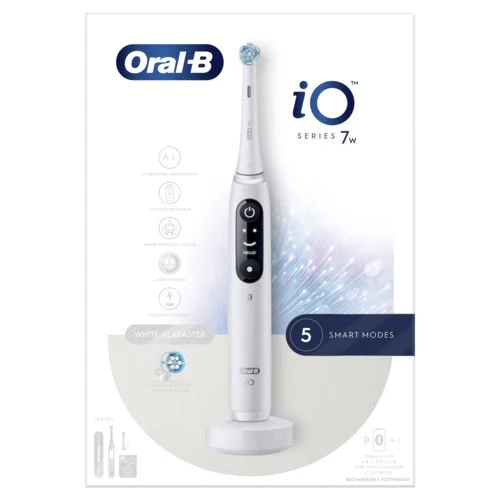 Escova de Dentes Elétrica Oral-B iO 7W + Estojo de Viagem - Branco - Image 2