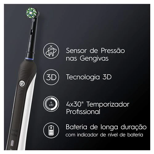 Escova de Dentes Oral-B Pro1 750 Design Edition Preto - Image 5