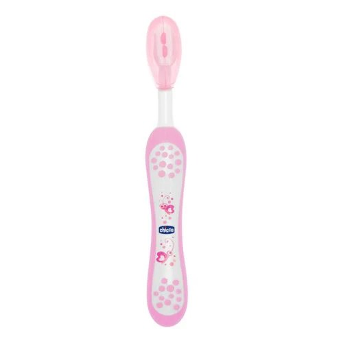 Escova Chicco Primeiros Dentes de Leite - Rosa - Artsana - Image 2