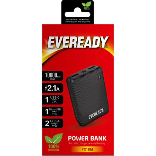 Powerbank Eveready 10.000 mAh 2.1A - Preto - Image 5