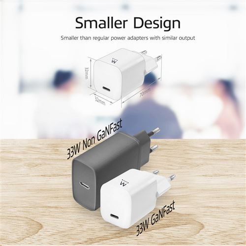 Adaptador de Corrente Ewent USB-C 33W - Branco - Image 7