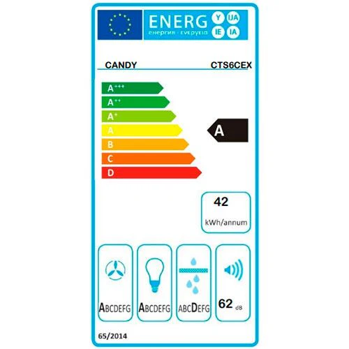 Exaustor de Parede Candy Essenza CTS6CEX | 102,5x60x45 cm | 596 m³/h | 62 dB | A | Inox - Image 4